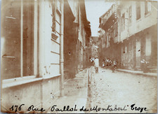 France, Troyes, Rue Paillot de Montabert, vintage silver print, ca.1925 Vintage 