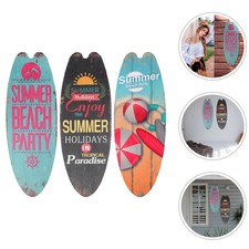  3 Pcs Bois Decoration Murale Planche Surf Decorative Décoration Plage
