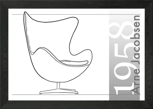 Hand drawn jacobsen 1958 egg - jacobsen,