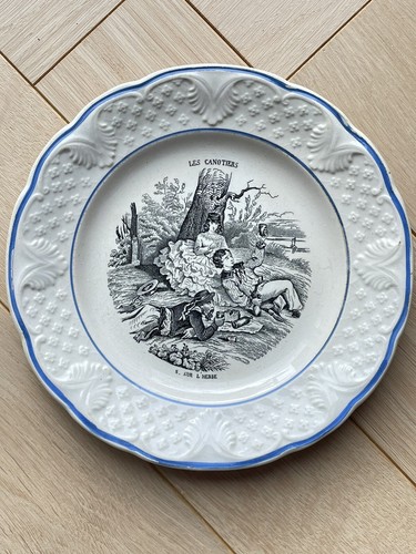 Assiette parlante faïence - assiette,