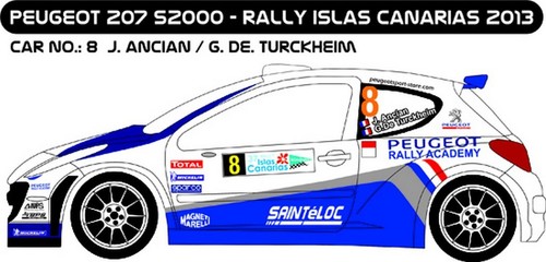 Decals peugeot 207 s2000 - decals, 1/43