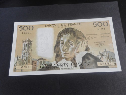 Billet 500 francs - francs, du
