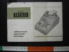 Mode d'emploi Notice Guide Manuel ADDITIONNEUSE IMPRIMANTE Lagomarsino TOTALIA