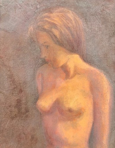 Tableau ancien huile portrait - huile,