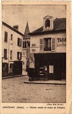 CPA CHATENAY Maison natal et buste de Voltaire (413666)