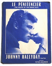 Partition vintage sheet music JOHNNY HALLYDAY : Le Pénitencier * 60's Animals