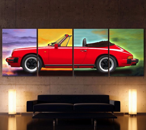 Xxl pop art rouge - art, porsche
