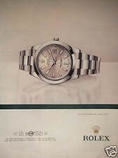PUBLICITÉ PAPIER MONTRE ROLEX OYSTER PERPETUAL DATEJUST II - ADVERTISING 