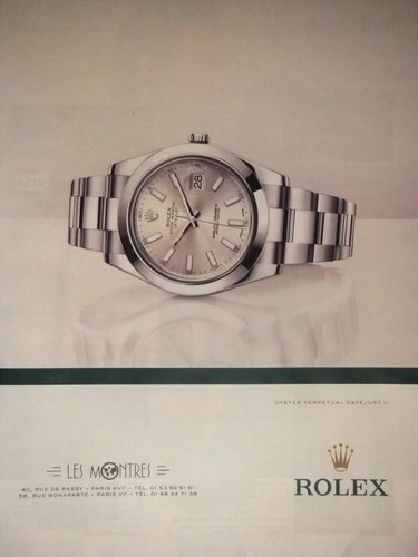 Publicité papier montre rolex - papier,