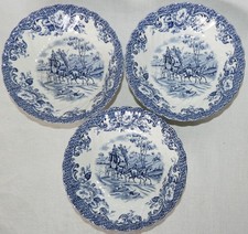 JOHNSON BROS - COACHING SCENES : x3 coupelles 13 cm - Faïence anglaise