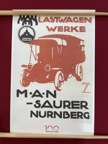 Affiche ancienne man saurer - ancienne,