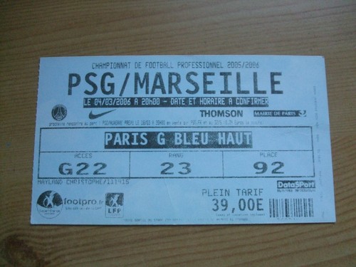 Ticket billet foot football - ticket,