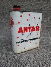 Ancien bidon d'huile Antar vide déco de garage vintage french antique