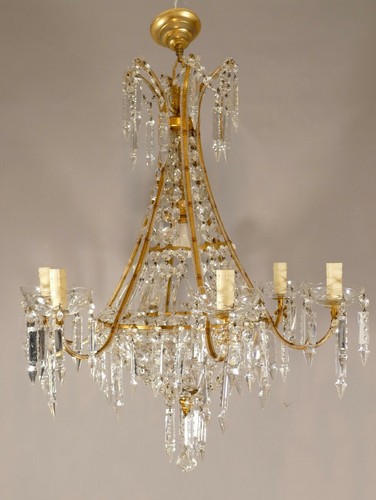 Lustre corbeille style louis - corbeille,