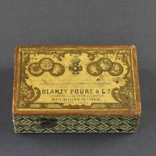 Ancienne Boite à Plumes Vides Marque Blanzy Poure & Cie  En Papier Cartonné
