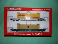 FLEISCHMANN coffret 2 wagons porte conteneurs 99 5246 NEUF (n°3)