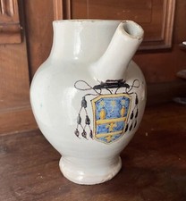 Antique XVIII century French Apothecary Faience pottery pitcher jug Chevrette 