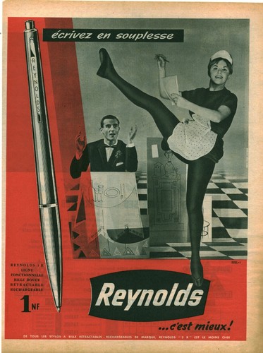 Publicité ancienne stylo - , à