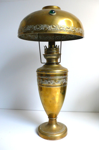 Lampe pétrole laiton - lampe,