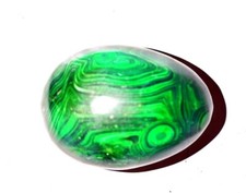 Oeuf en Malachite polie -