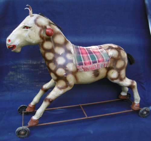 Jouet ancien grand cheval - jouet, a