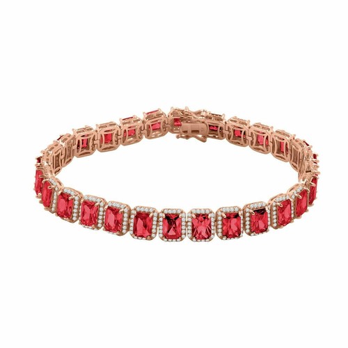 Icy rose gold tone finish - tone, ruby