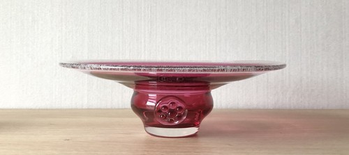 Rose kunstglasschale bol - kunstglasschale,