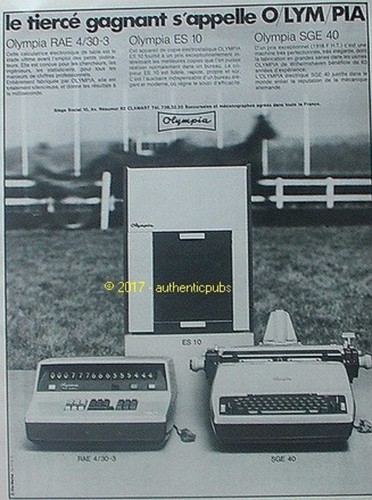 Publicite olympia machine - publicite,