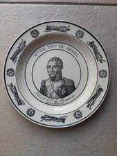 Assiette portrait du Duc de Berry Choisy le Roi XIXe 19e