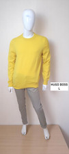 Hugo Boss Taille L Superbe pull jaune homme en coton pullover