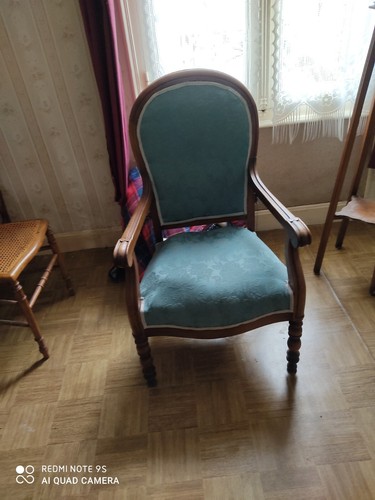 Fauteuil voltaire bleu - fauteuil,