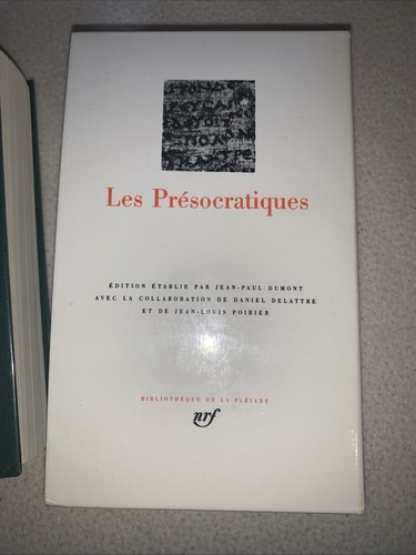 Les présocratiques la - présocratiques.,