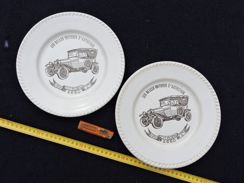 Lot assiettes publicite esso - publicite,