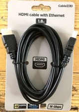 CÂBLE HDMI AVEC ETHERNET CABLE MAX 1.80M 1,8M NEUF SCELLÉ NEW SEALED NEU OVP