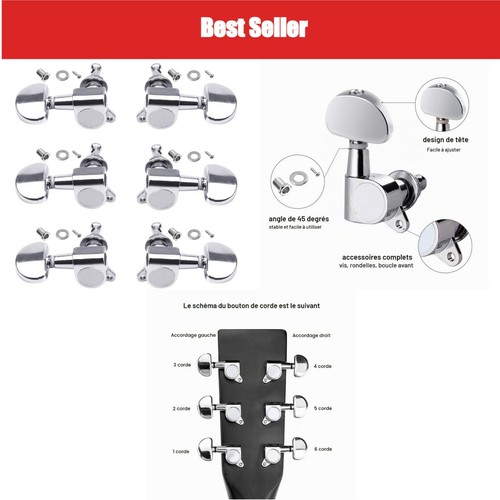 6pcs chevilles guitare - chevilles,