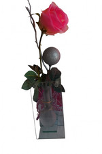 Vase décoratif avec fleur