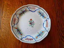 ARGONNE LES ISLETTES 1764-1840 ASSIETTE EN FAIENCE POLYCHROME DÉCOR FLORAL