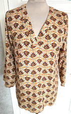 HAUT CHEMISIER MIA AKOZ DE TOI IMPRIMEE+FIL OR TAILLE S NEUF ETIQUETTE