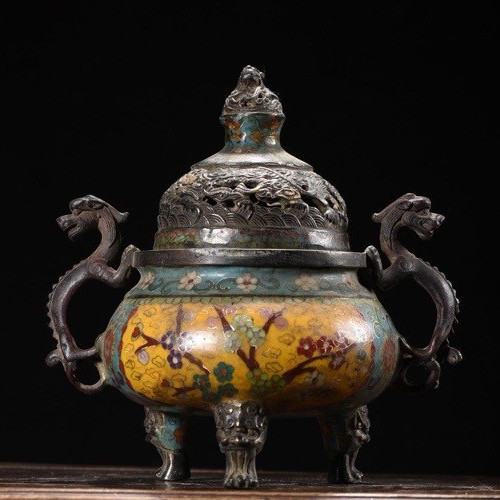 Old chinese cloisonne - 9",