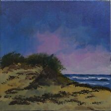 huile au couteau " LA DUNE HERISSON  " artiste référencée  DROUOT ARTPRICE AKOUN