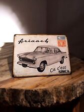 Plaque métal Simca Ariane