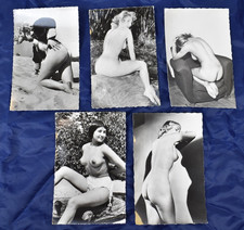 LOT DE 5 PHOTOGRAPHIES ARGENTIQUES EROTISME FEMME NUE 14 x 9 cm EROTICA VINTAGE