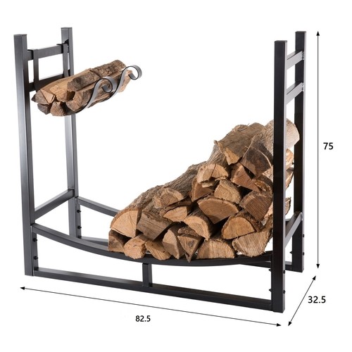 Rangement bois acier - bois,