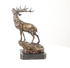 Sculpture Cerf en bronze sur