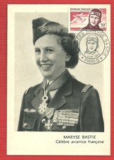 CARTE MAXIMUM  P.A N°34 MARYSE BASTIE 4 06  1955 PARIS