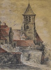Louis Dupuis (1862-1951) (300) - crayon - Saint-Jean-les-Deux-Jumeaux