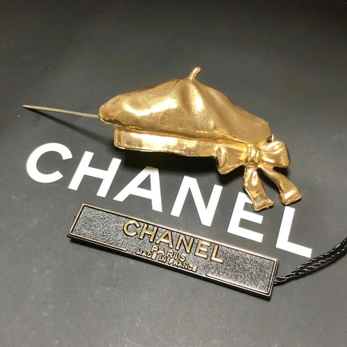 Chanel broche chapeau béret - chanel,