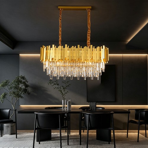 Lustre luxueux cristal - cristal, 80cm