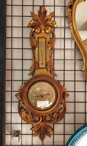 Barometre resine dore style - barometre,