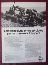 9/1985 PUB MACK TRUCKS CAMION MILITAIRE MILITARY TRUCK TANK US ARMY FRENCH AD